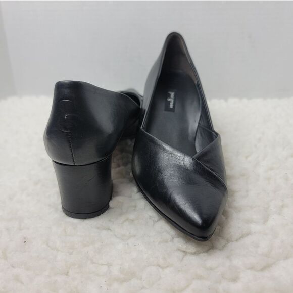 Paul Green Rendi Women's Heel Pump Shoes Size 6 Black Leather Point Toe - Picture 7 of 10